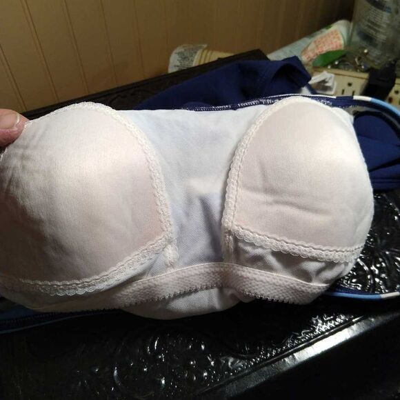 La Blanca By Rod Beattie Womens One Piece Swimsuit Blue White Stripe Stretch 8 - Picture 6 of 6